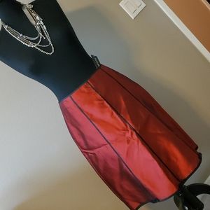 Red Silk Skirt